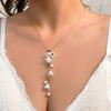 Pearl Flowers Jewelry Set Hand Chain May Bells Earrings Lilies of The Valley Necklace  Women