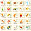 48 Food Cognition Cards Children'S Early Education Parent-Child Interactive Life Food Education Card Treasure