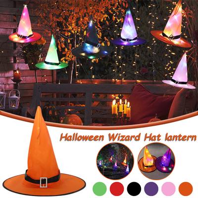 Halloween Glowing Hat Children Adult Party Dance Party Dress Up Witch Hat