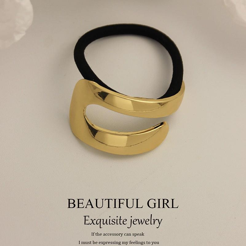 Minimalist Metal Hair Ring - New Korean Style High-End Ponytail Tie Rubber Band.