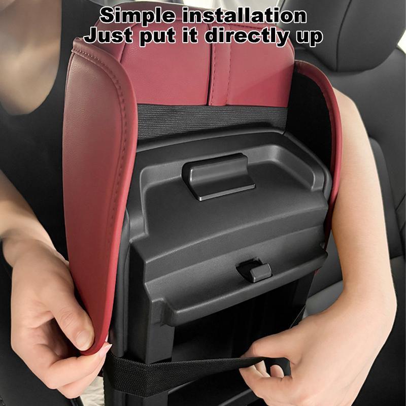 Armrest Cover For Car Car Armrest Cover Center Console Pad Cushion Storage Box Arm Rest Covers Leather Cup Holder Center Console