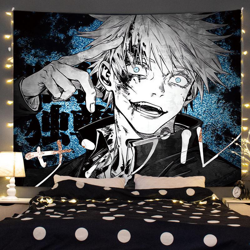 JJujutsu KKaisen Tapestry  Gojo Satoru Anime Wall Art Decor for Bedroom  Home Wall Decoration