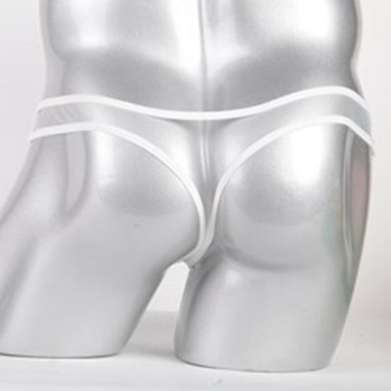 Módní pánská tanga sexy čistá barva s nízkým pasem elastické svůdné U konvexní spodky