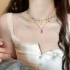 Colorful Star Zircon Multi-layer Necklace, Vintage Light Luxury Stackable Clavicle Chain