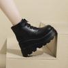 Martin Boots For Women With 20cm Platform Thick Sole Waterproof Heeled Ankle Boots Spring
