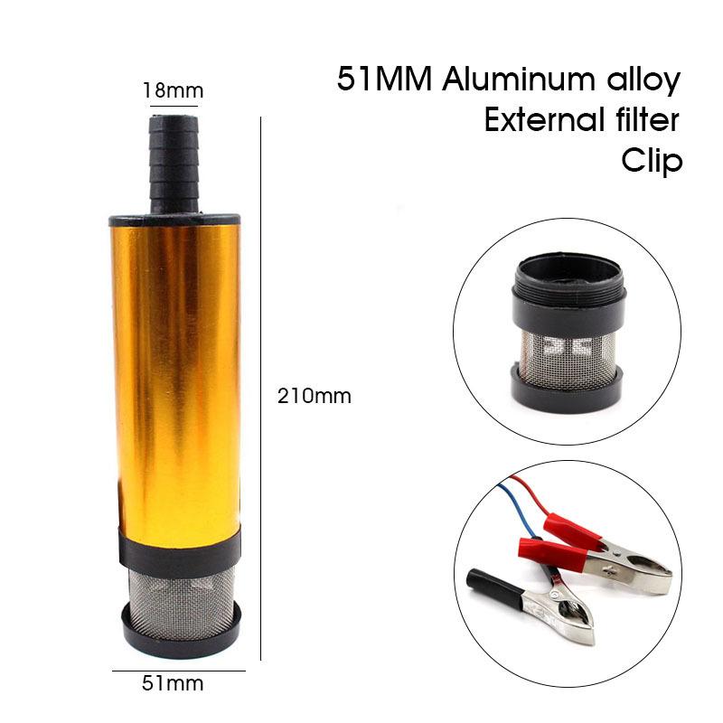 51MM Electric Submersible Pump For Pumping Diesel Oil Water Fuel Transfer Dc 12V 24V Volt Mini Car Kerosene Suction Pump 20L/min