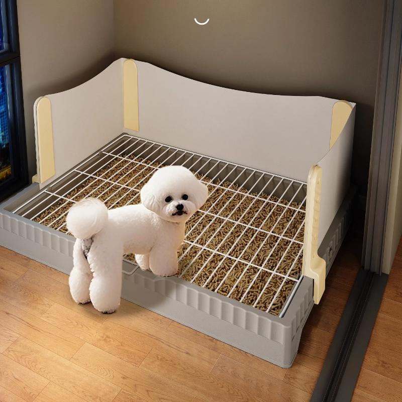 Large Dog Toilet Pet Urine Pot for Teddy with Dog Litter Box Training Tray Pee Pad Holder for Dogs Indoor Pet Bathroom Solution
