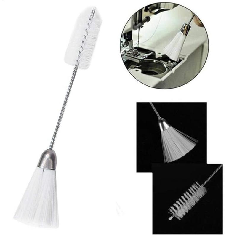 Multifunktionale Mini-Reinigungsbürste mit zwei Enden zur Reinigung von Zwischenräumen und Fäden an Nähmaschinen, Tastatur mit Nylonkopf, Nähzubehör