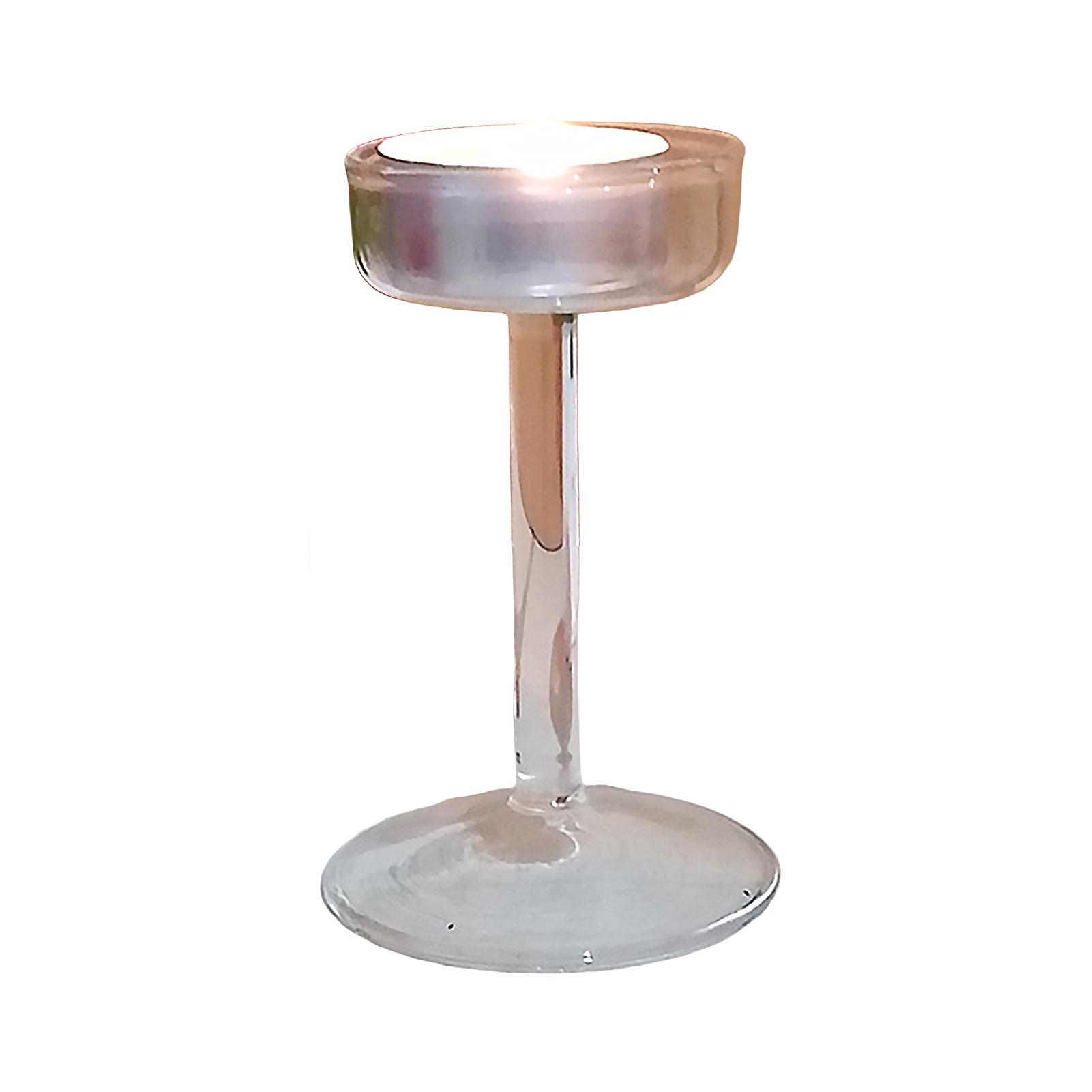 European Style Glass Candle Holder Romantic Dinner Decor 17cm High Borosilicate Glass Stable Base Multi Scene Use