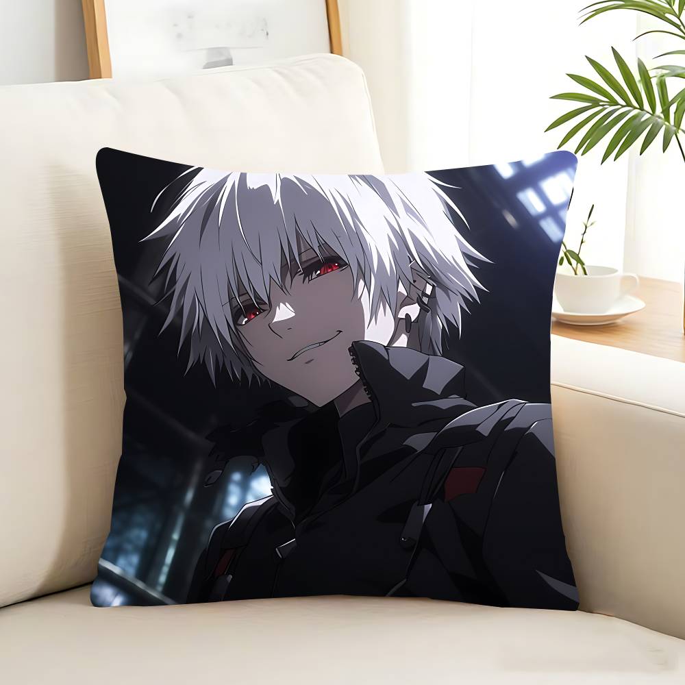 Tokyo Anime Ghoul Pillow Case Removable Washable Cushion Cover – All-Season Soft Linen