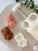 Cartoon Plush Bear Bow Tie Dessert Mold, Hand, Baking Mold