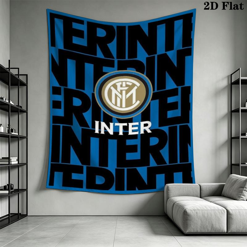 Ταπετσαρία Τοίχου Inter Milan Αισθητικό Κρέμασμα Τοίχου Κουβέρτα από Τυπωμένο Ύφασμα Διακοσμητικές Ταπετσαρίες για Υπνοδωμάτιο Σαλόνι Διακόσμηση Σπιτιού