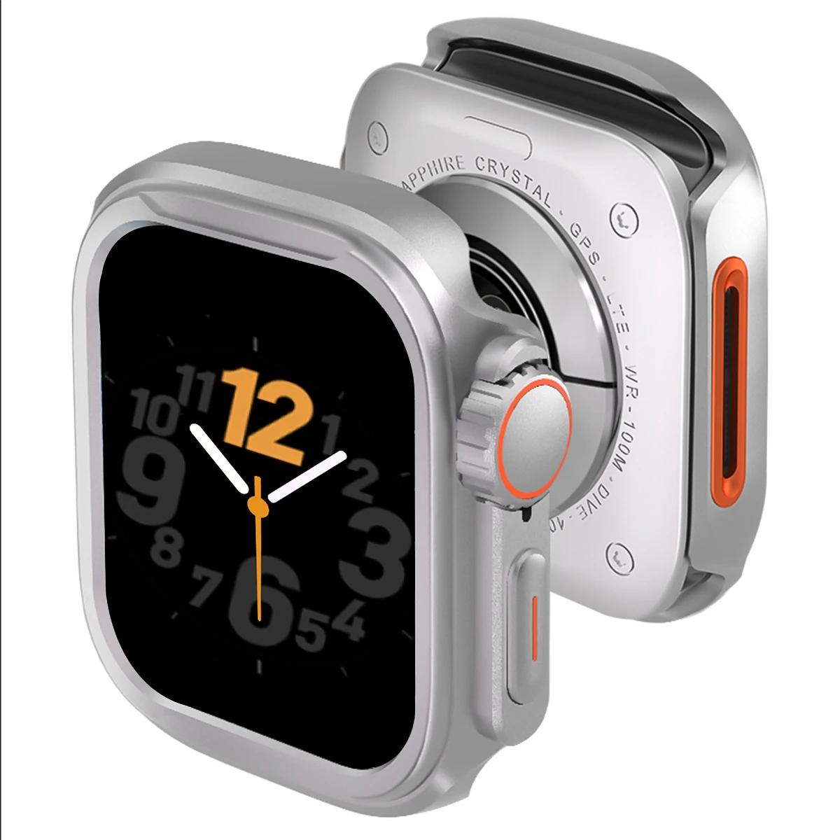 

Металлический чехол для Apple Watch 49 мм 46 мм 42 мм 44 45 Защитный чехол Рамка-бампер из сплава+ПК для IWatch Серии 10 9 8 7 6 5 se 44mm for 6 5 4 se