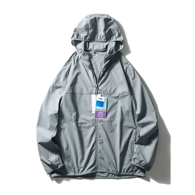 UPF50 Ultra-Thin Breathable Ice Silk Sun Protection Clothing 2024 New Arrival Men's Summer Fishing Outwear Export Lightweight Wind Shield