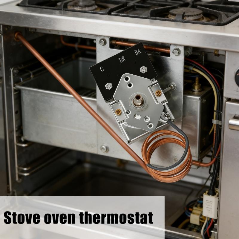 Gas Range Oven Thermostat with 48inch Capillary Tube Temperature Control Switches Suitable for KKTB-18-48 Replacement