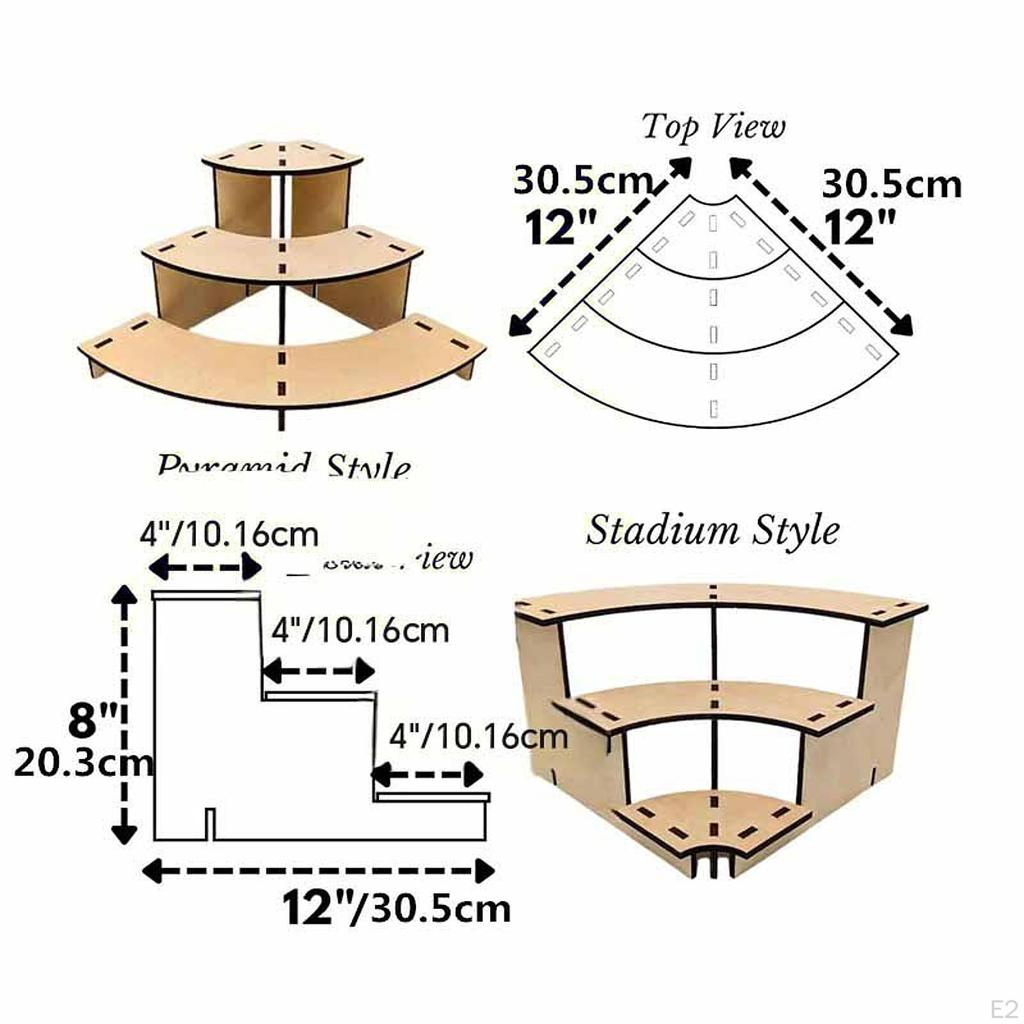 3 Etagen Einzelhandelstisch Ausstellungsständer Halter Vielseitig Tragbar Arbeitsplatte für