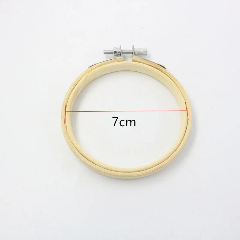 

1Pc DIY Embroidery Hoop Tool Art Craft Cross Stitch Chinese Traditional Circle Round Bamboo Frame Wooden Sewing Tools Home Deco