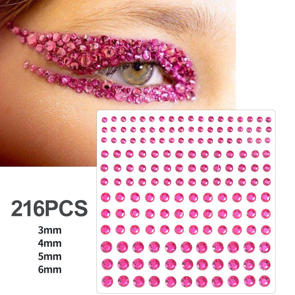 3D Strass Gezichtstattoo Stickers Voor Festival Glitter Make-up Sieraden Sticker Op Gezicht Kristallen Edelstenen Juwelen Diamanten Decoratie