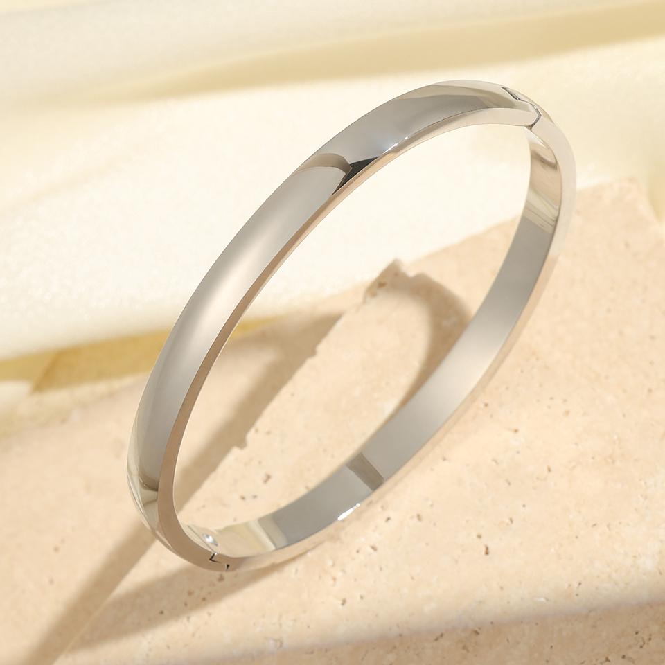 ZAKOL New Fashion 4mm/6mm/8mm Stainless Steel Bracelet Bangle For Men Couples Matching Charm Cuff Wrist Luxury Mens Jewellery