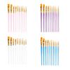 10 bucăți pensule cu mâner din lemn acuarelă acrilic copii pensule portabile accesorii pentru începători artiști