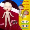 Cute Mini bjd Doll Girl Boy Bald head Ob11 1/12 Naked DIY Toys Handmede Dolls full Body Green Blue eyes Art Doll Accessories Art