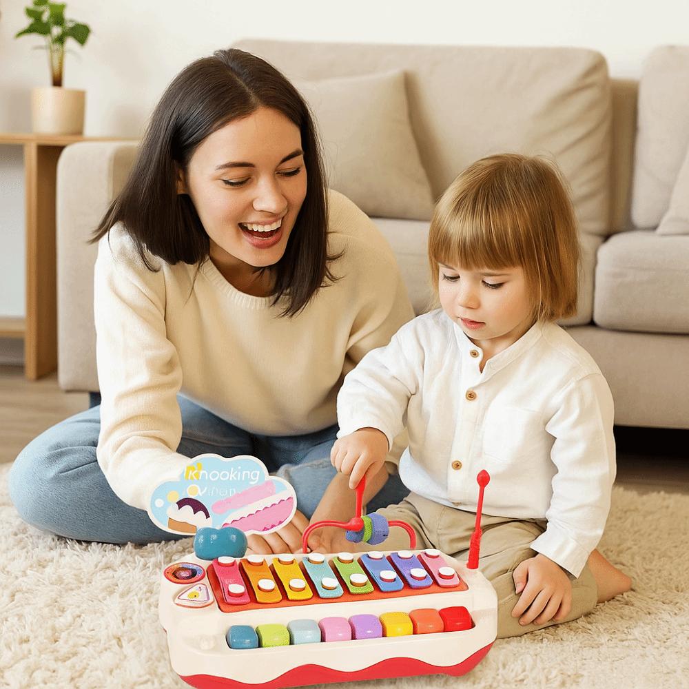 Plastics 8-note Knock Piano Toys Hand Knock Music Play Educational Games  Kindergartens Toddlers