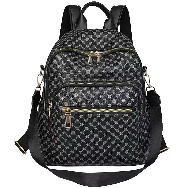 Multi-Color Patterned Casual Backpack, Versatile, Multi-Compartment, Daily Outings, Fashionable & Practical