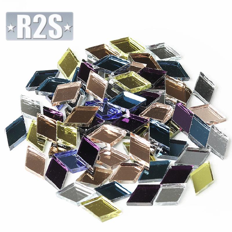1kg Glass Mirror Mosaic Tiles Bulk Diamond Shape DIY Craft Handcrafted Accessory Home Wall Artwork Decor Supplies arte