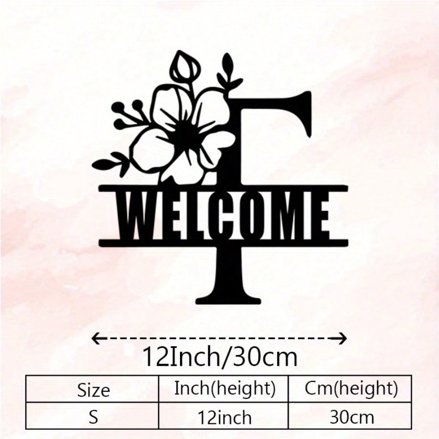 Iron Floral Letter T Wall Art Home Decor Anniversary Housewarming Gift разноцветный