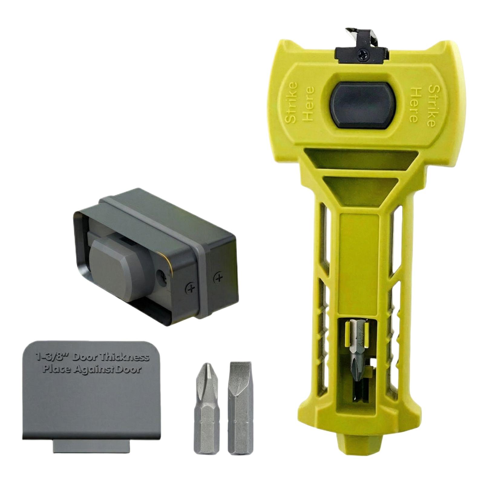 

Door Lock Installation Tool Kit with Mortise Chisel and Strike Plate Alignment for Door Latch and Lock Fitting Professional Door Lock Mortising Tool One Size зелений