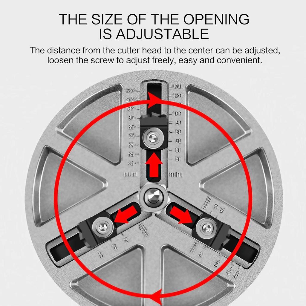 STONEGO Adjustable Universal Woodworking Hole Opener Plank Plasterboard Plastic Aluminum Hole Punching Tool Hole Opening Drill