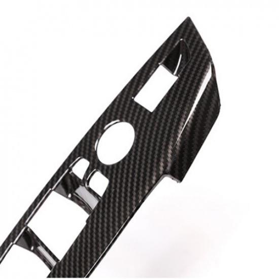 Inner Door Window Switch Carbon Look Trim Cover For BMW X3 X4 G01 G02 2018-2023