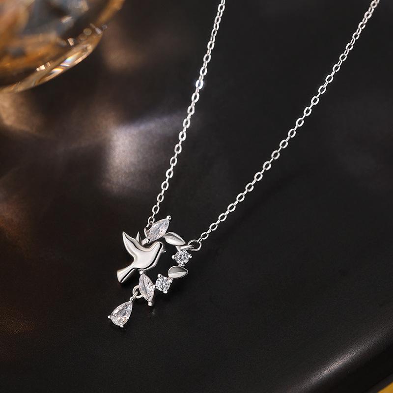 

Ожерелье из стерлингового серебра 999 пробы, легкая роскошная цепочка Minority Ins Wheat Clavicle 999