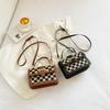 Autumn new popular bag women's checkerboard fashion texture shoulder messenger bag versatile fashion small square bag