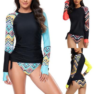 Women's Sexy V-Neck Printed One-Piece Swimsuit