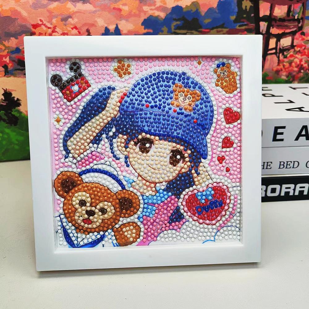 Children'S Diamond Painting Handmade Diy Masonry Painting Cartoon Diamond Sticker Bedroom Living Room Decorative Painting Photo Frame