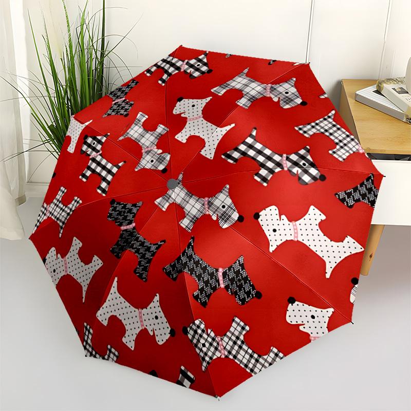 

1pc Dogs Automatic Opening/Closing Umbrella with Operation & Windproof Canopy - Folding Design, Holiday Gift yy260225149