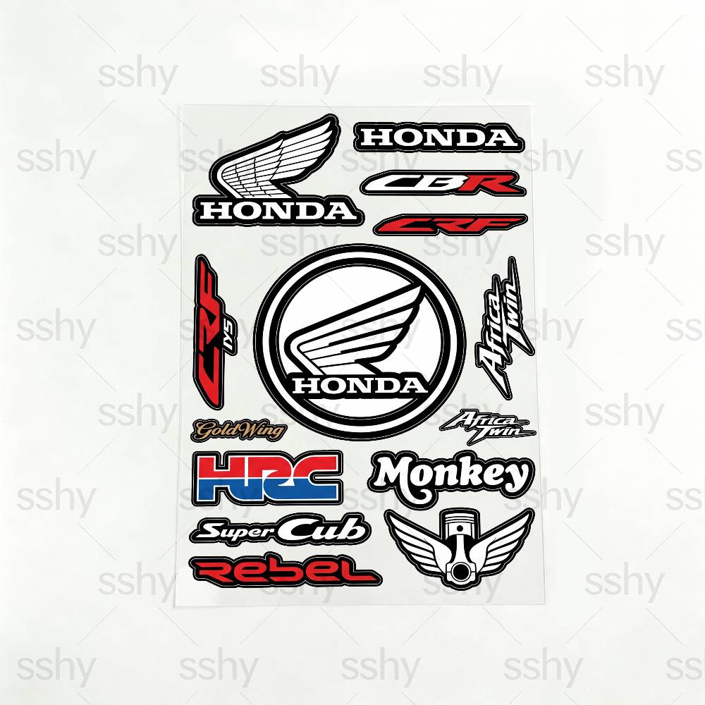 FOR HONDA Universal Multi-Purpose Reflective Waterproof Stickers Scratch Conceal For Auto Bike Helmet Mug Fridge DecorationOW3 Vhbm0