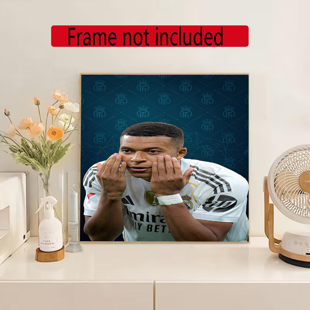 Mbappe 5D Diy Diamond Painting Round Diamond Diy Frameless Holiday Artwork Suitable For Home Office Wall Decoration