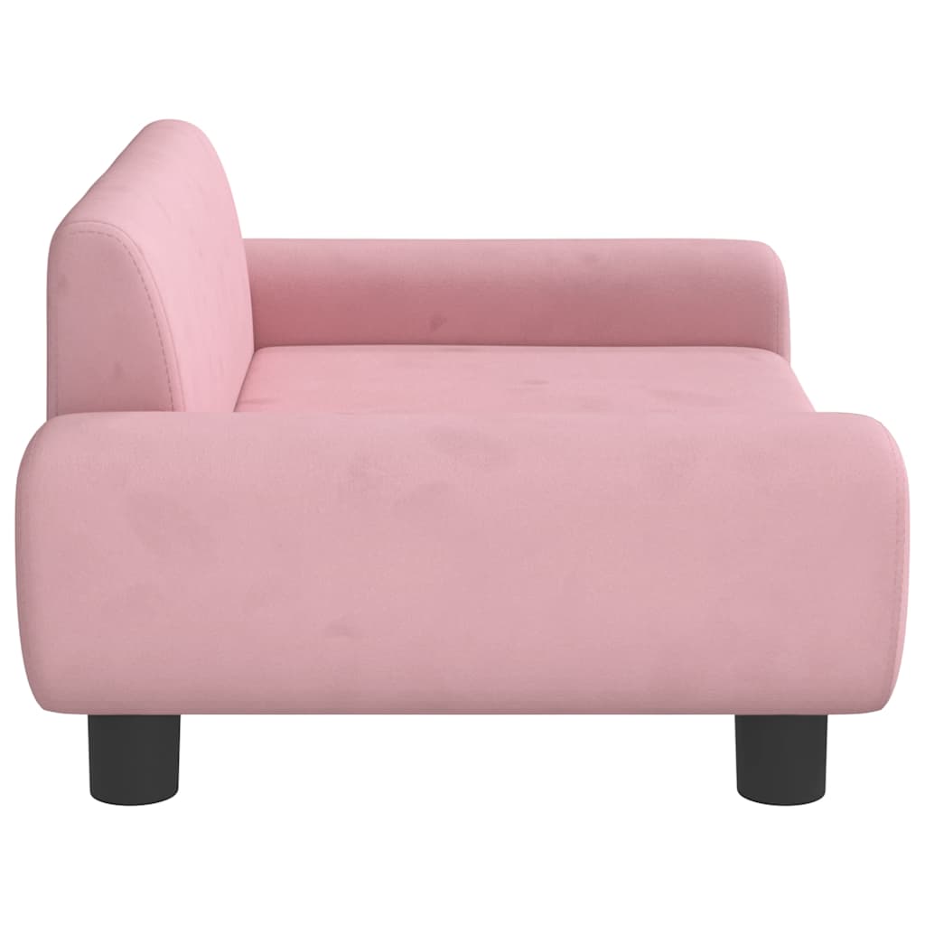 Kids Sofa Pink 70 X 45 X 33 Cm Velvet