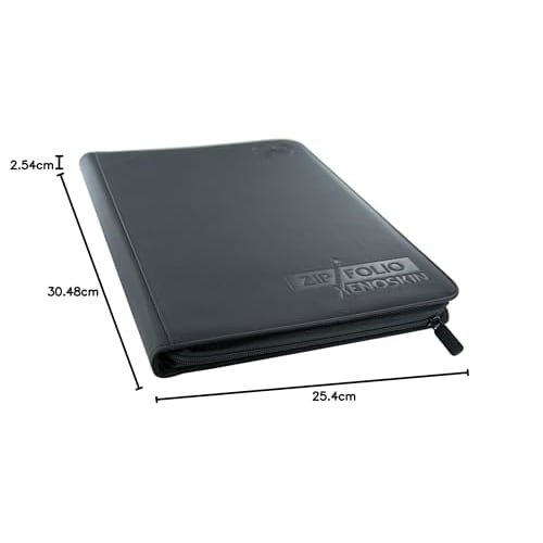 Ultimate Guard Zip Folio Xenoskin Black, 360 Pages, 18 Pockets Per Page (UGD010208)