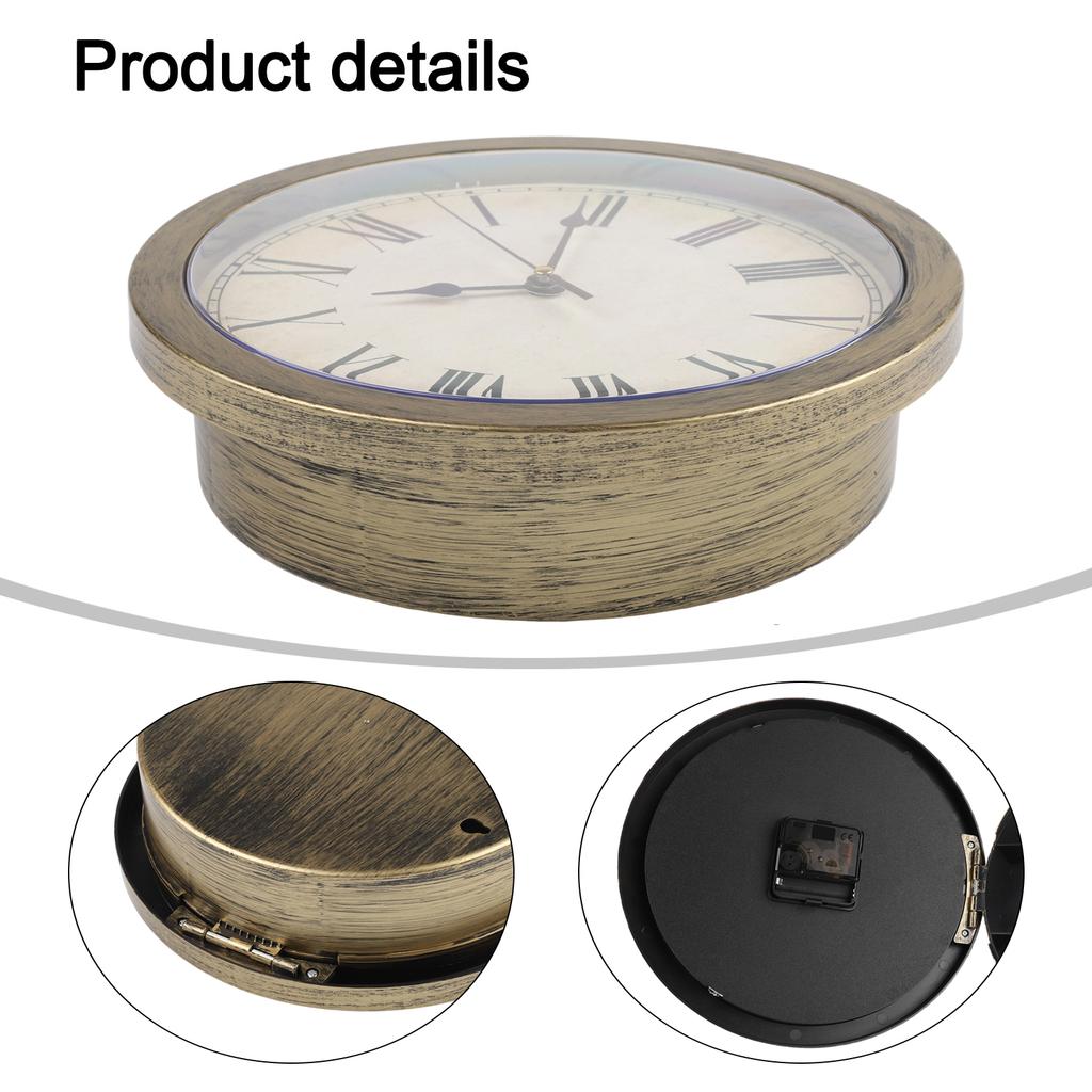 Compartment Wall Clock Safe for Jewelry Cash and Important Documents with Functional Time Display and Easy Wall Mount
