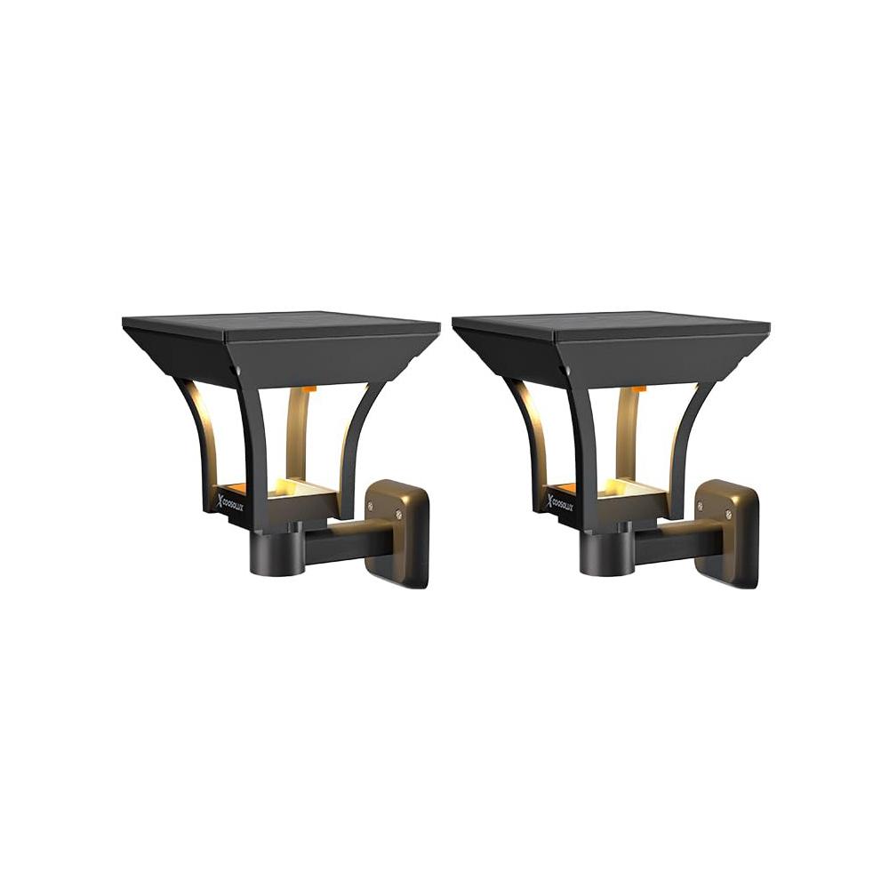 

Solar Porch Lights Outdoor 2 Pack Solar Powered Wall Lights IP65 Waterproof Wall Sconce Lights Outdoor for Front Door Walkway