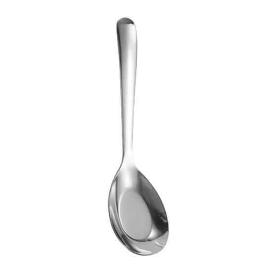 Stainless Steel Soup Spoon with Deep Head Mirror Polished Dessert Eating Spoon Heavy-Duty Tableware for Home Restaurant