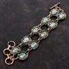 Amazonite Bracelet Copper Wire Wrapped Gemstone Jewelry Adjustable Chain Bracelet Copper Bracelet Handmade Wire Wrap Bracelet Gifts For Wife