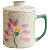OLOEY Lotus Leaf Ceramic Tea Infuser Mug