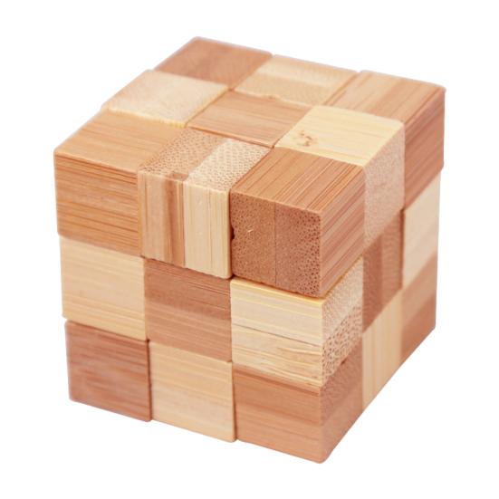 Wooden Brain Teaser Puzzle Toy IQ Test Logic Training Luban Kong Ming Lock Kids Adults Bamboo 3D Burr Puzzle Interlock Unlock Game Educational Toy
