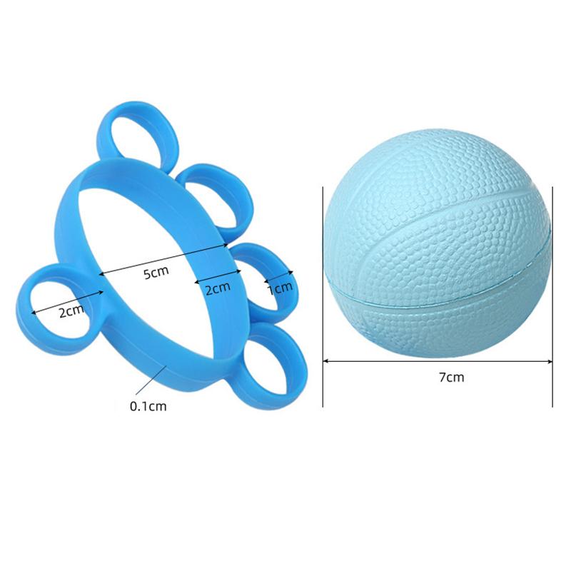 Five Finger Grip Strength Exerciser Sponge Ball Silicone Grip Ring Portable Finger Strength Trainer Grip Ball Tool