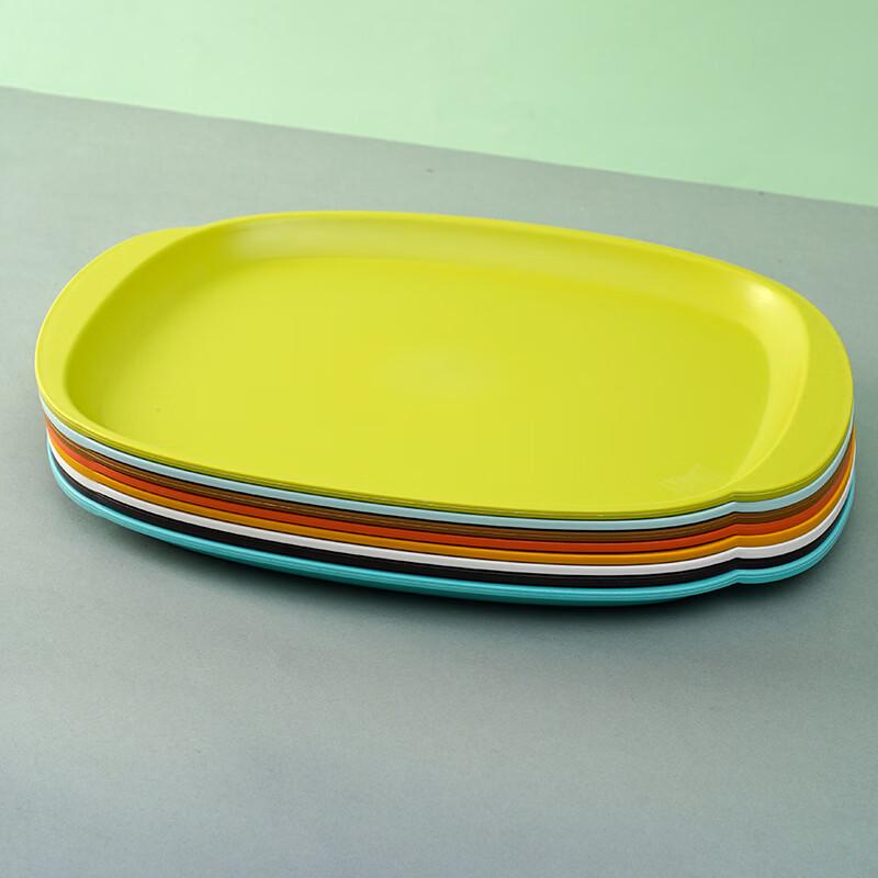 Non-slip Rectangular Plastic Serving Tray