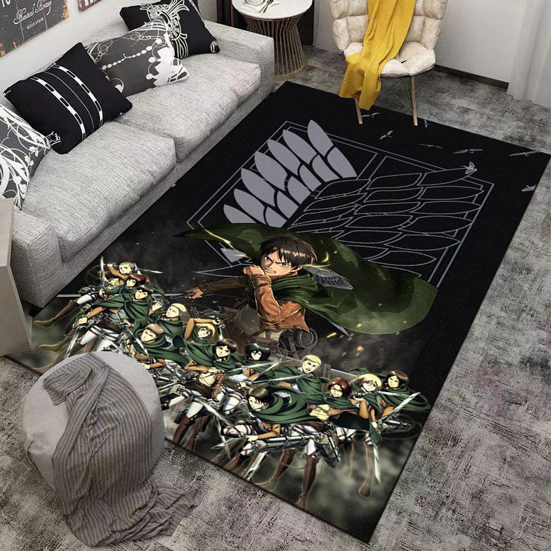 Attack on Titan Designed floor mat, suitable as a non-slip mat for the living room or bedroom sofa